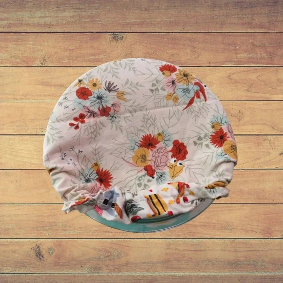 Kitchenaid Bowl Cover, Reversible Chickens and Floral - Picture 4 of 6